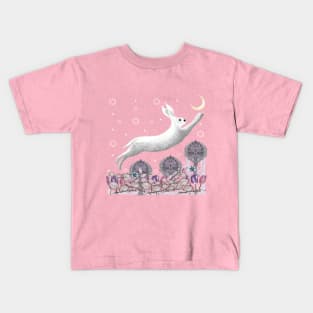 Running Snow Hare Kids T-Shirt